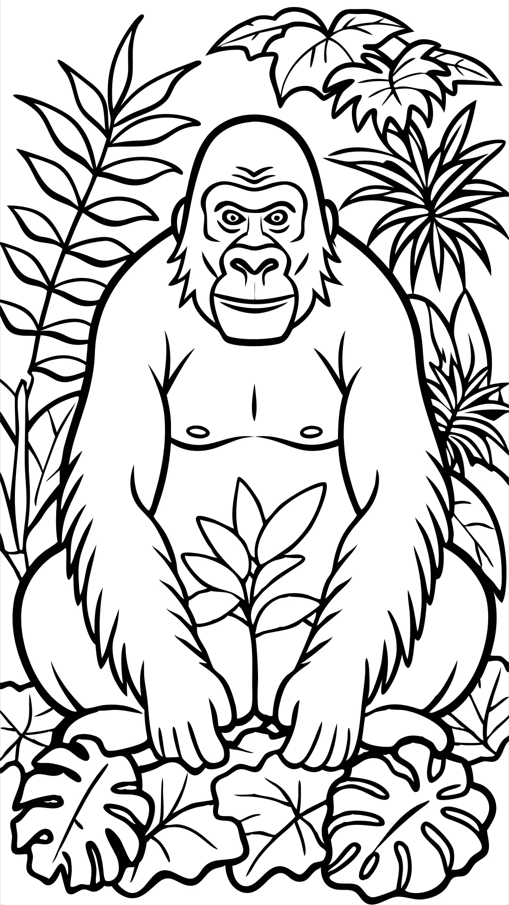 gorilla coloring page